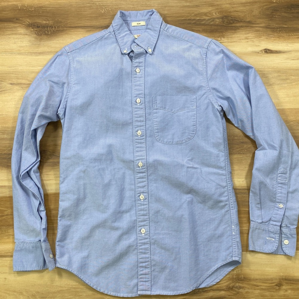 J. Crew Oxford Shirt XS Slim Fit Button Down Cotton Light Blue Long Sleeve